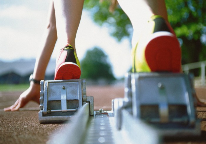 Starting Block --- Image by © Royalty-Free/Corbis